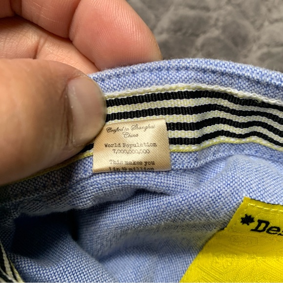 Descendant Of Thieves Shirt Mens Large Blue Long Sleeve Chambray Dres Ladro - Picture 10 of 14